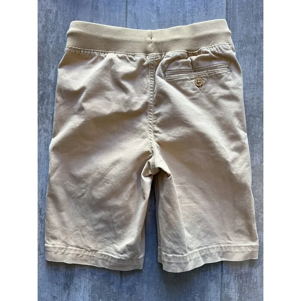 Gap Kids Boy Easy Pull On Shorts Khaki Tan Chino Everyday Casual L 10-11 Regular